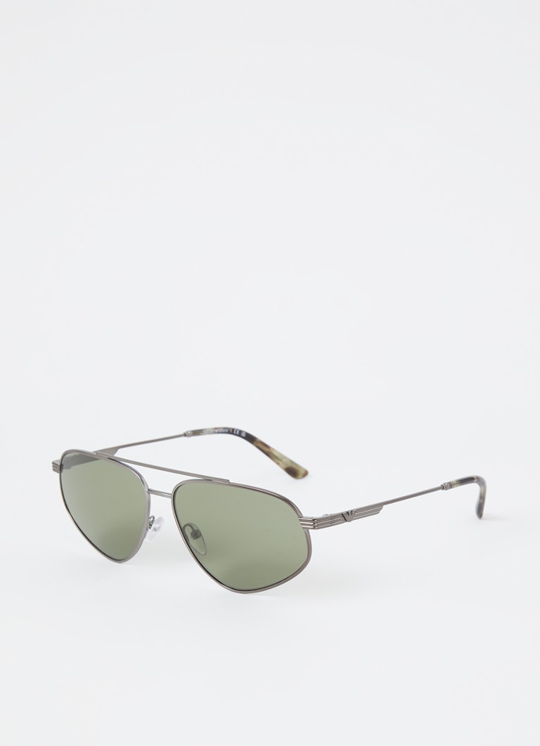 Armani Heren Piloten zonnebril EA2156 Zilver - Deal
