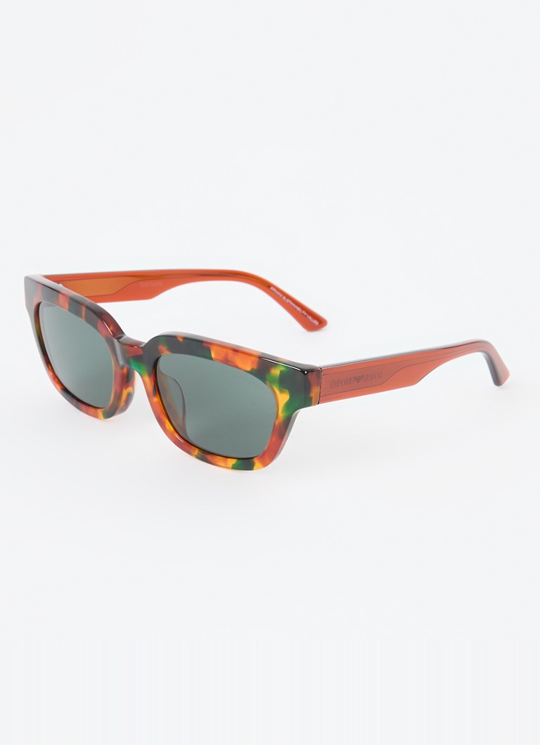 Armani Heren Wayfarer zonnebril EA4233U Roodbruin - Deal