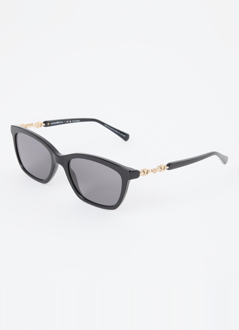 Dames Wayfarer zonnebril EA4238 - Gepolariseerd, Zwart