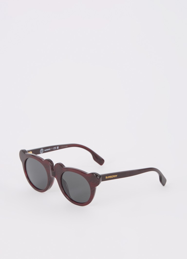 Burberry Kinderen Retro zonnebril JB4355 Donkerrood - Deal