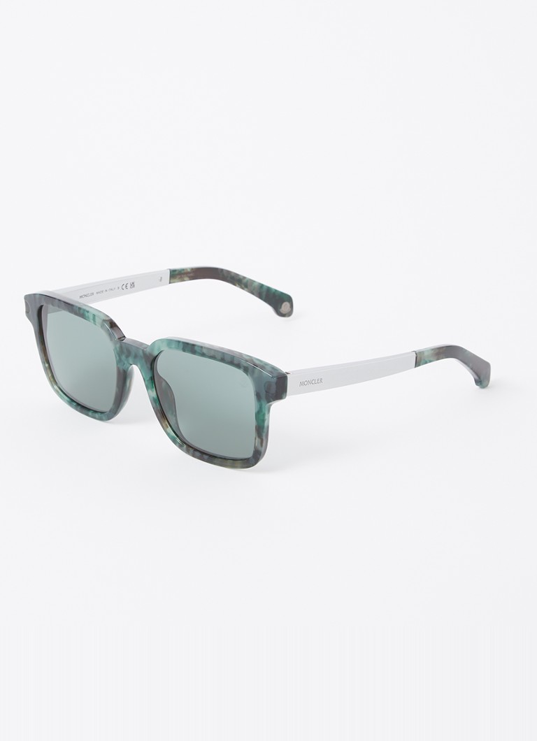 Moncler Heren Quaderna zonnebril ME6006 Donkergroen - Deal