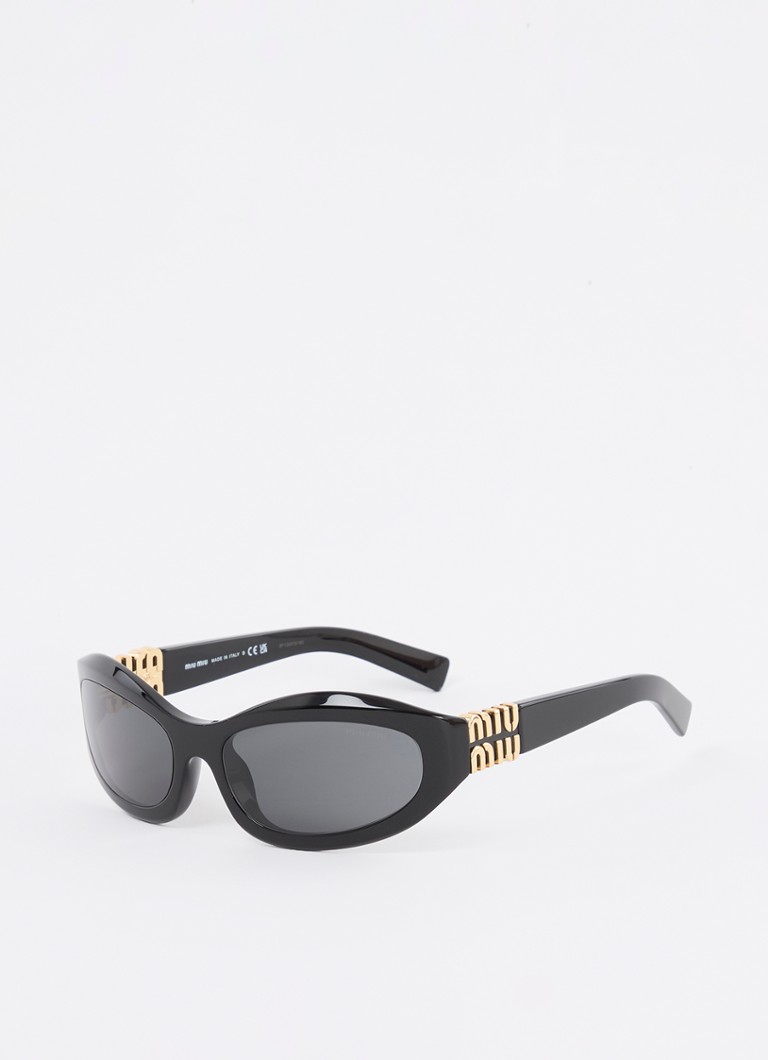 Miu Miu Dames Retro zonnebril MU 14ZS Zwart