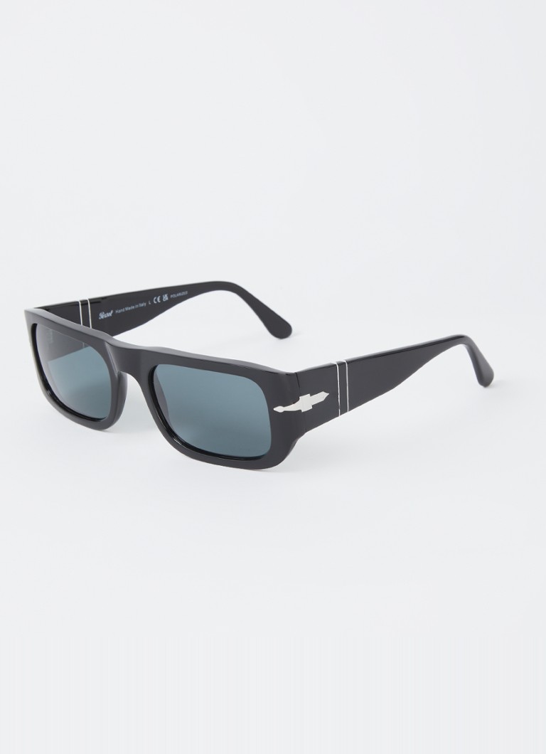Persol Heren Retro zonnebril gepolariseerd PO3362S Zwart - Deal