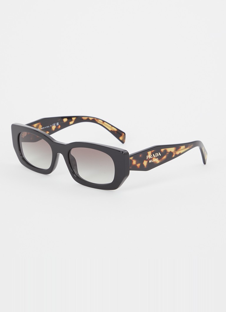 Prada Dames Retro zonnebril PRB05S Zwart - Deal