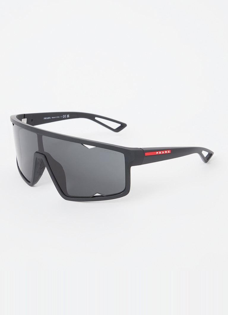 Prada Linea Rossa Heren Shield zonnebril PSA03S Zwart - Deal