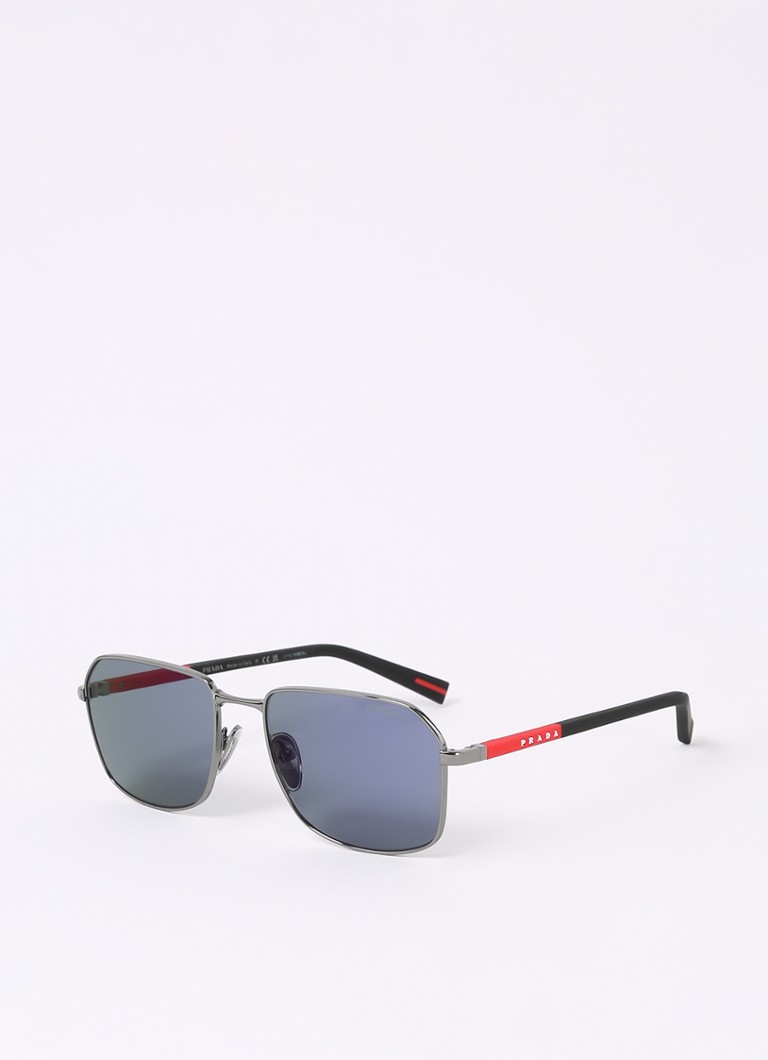 Prada Linea Rossa Heren Piloten zonnebril PSA51S Antraciet - Deal
