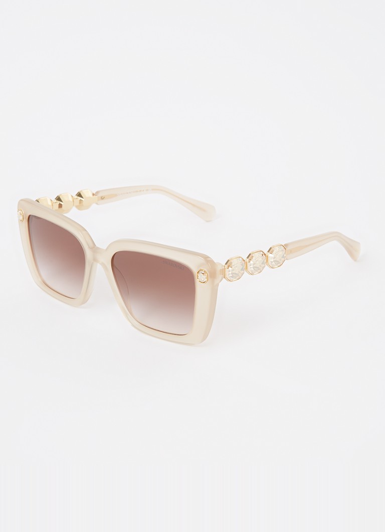 Swarovski Dames Wayfarer zonnebril SK6032 Beige