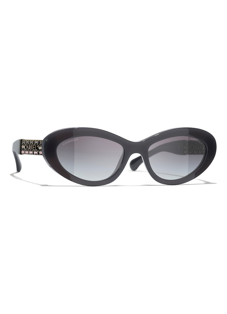 CHANEL Dames CAT EYE ZONNEBRIL Zwart - Deal