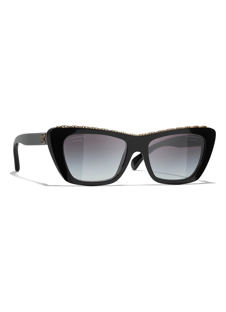 Dames CAT EYE ZONNEBRIL - Gepolariseerd, Zwart