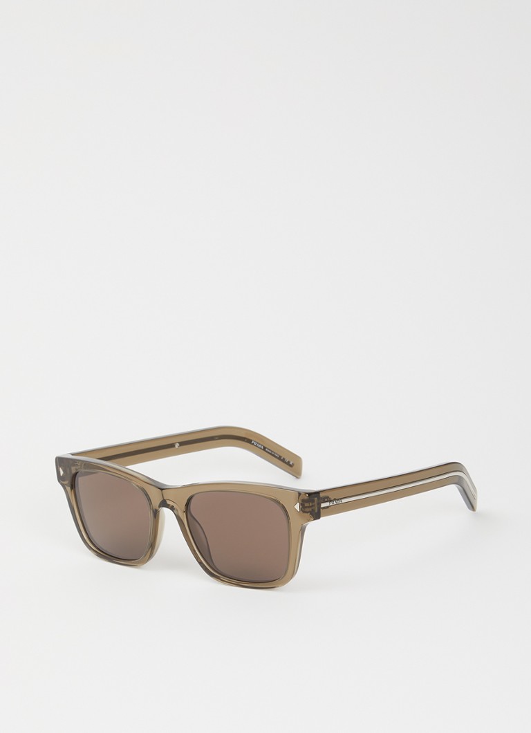 Prada Heren Wayfarer zonnebril PR A17S Bruin - Deal