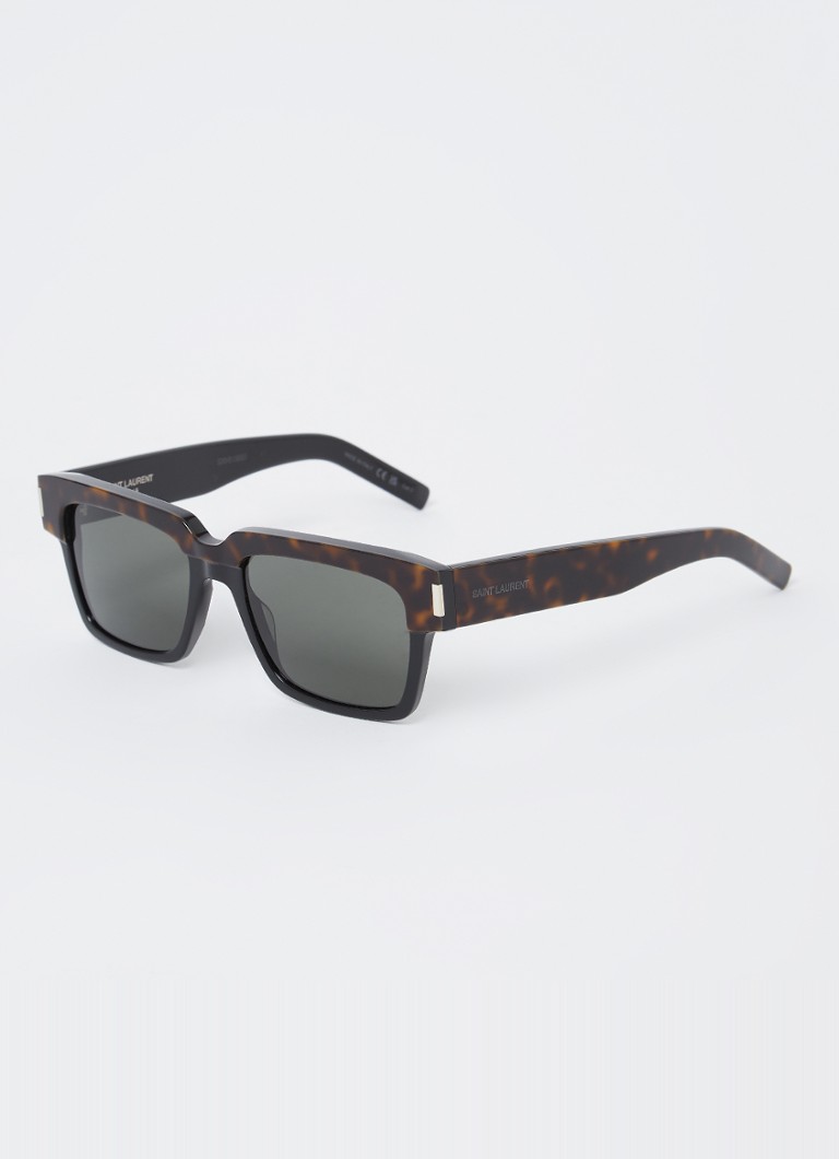 Saint Laurent Heren Wayfarer zonnebril SL732 Donkerbruin - Deal
