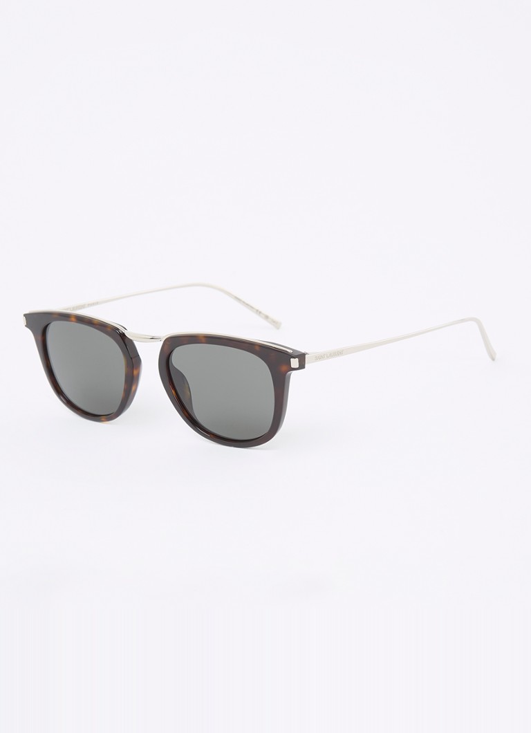 Saint Laurent Heren Wayfarer zonnebril SL753 Donkerbruin - Deal