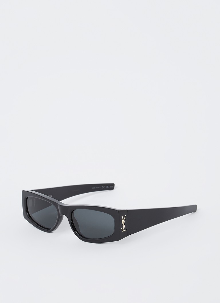 Saint Laurent Heren Retro zonnebril YS000621 Zwart