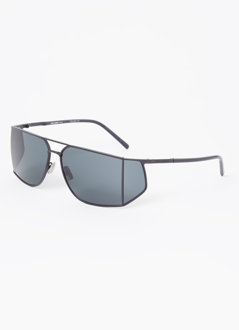 Saint Laurent Heren Piloten zonnebril SL 750 Zwart - Deal