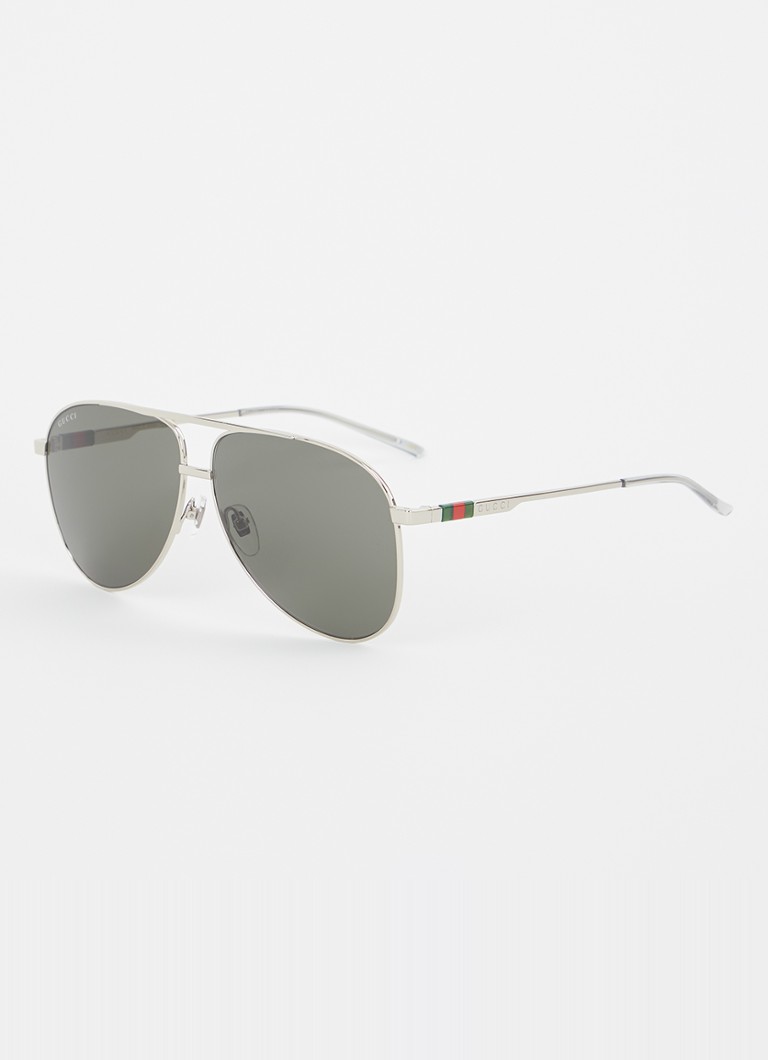 Gucci Heren Piloten zonnebril GG1677S Zilver