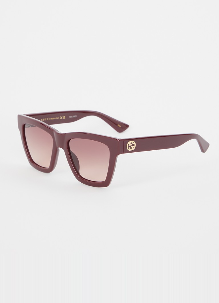 Gucci Dames Wayfarer zonnebril GG1714S Bordeauxrood - Deal
