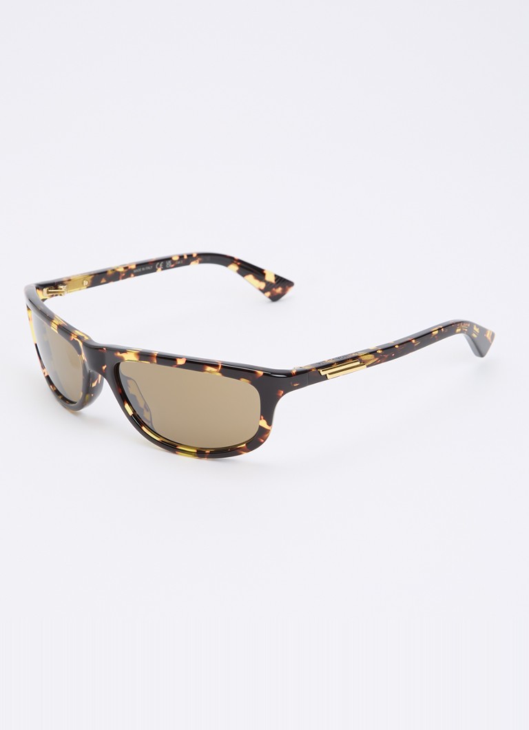 Bottega Veneta Dames Retro zonnebril BV1327S Donkerbruin - Deal