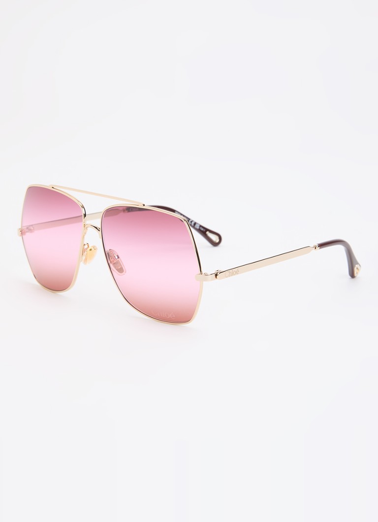 Chloé Dames Piloten zonnebril CH0278S Goud