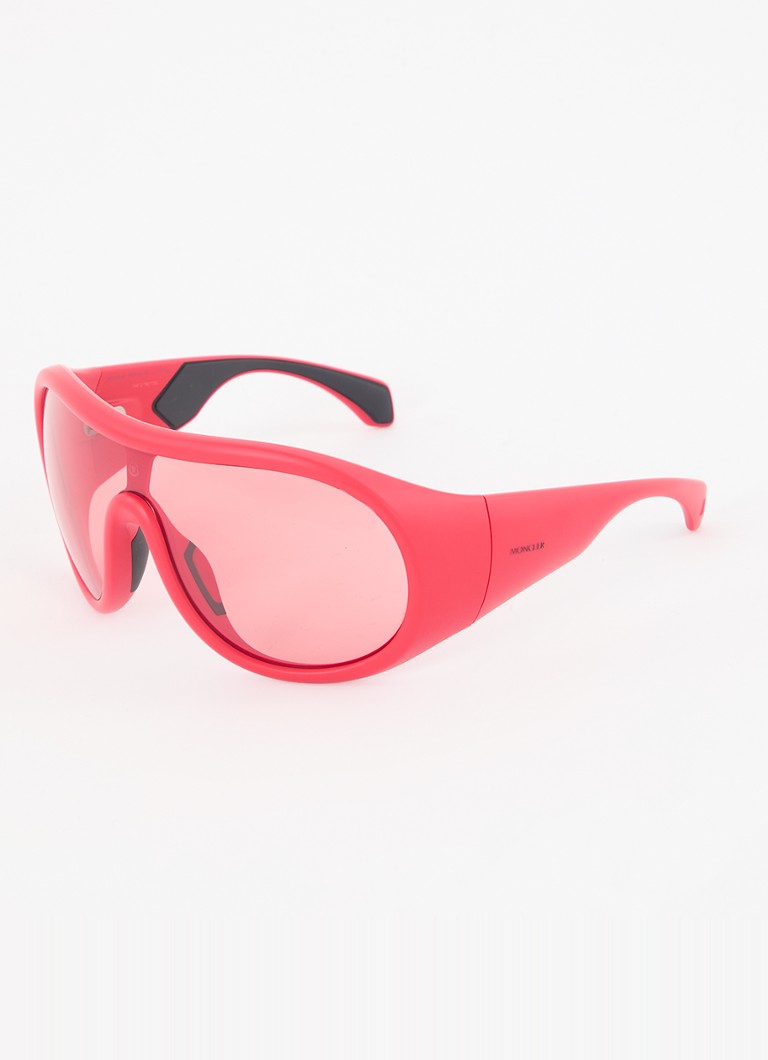 Moncler Heren Cloche zonnebril ME8004 Rood - Deal