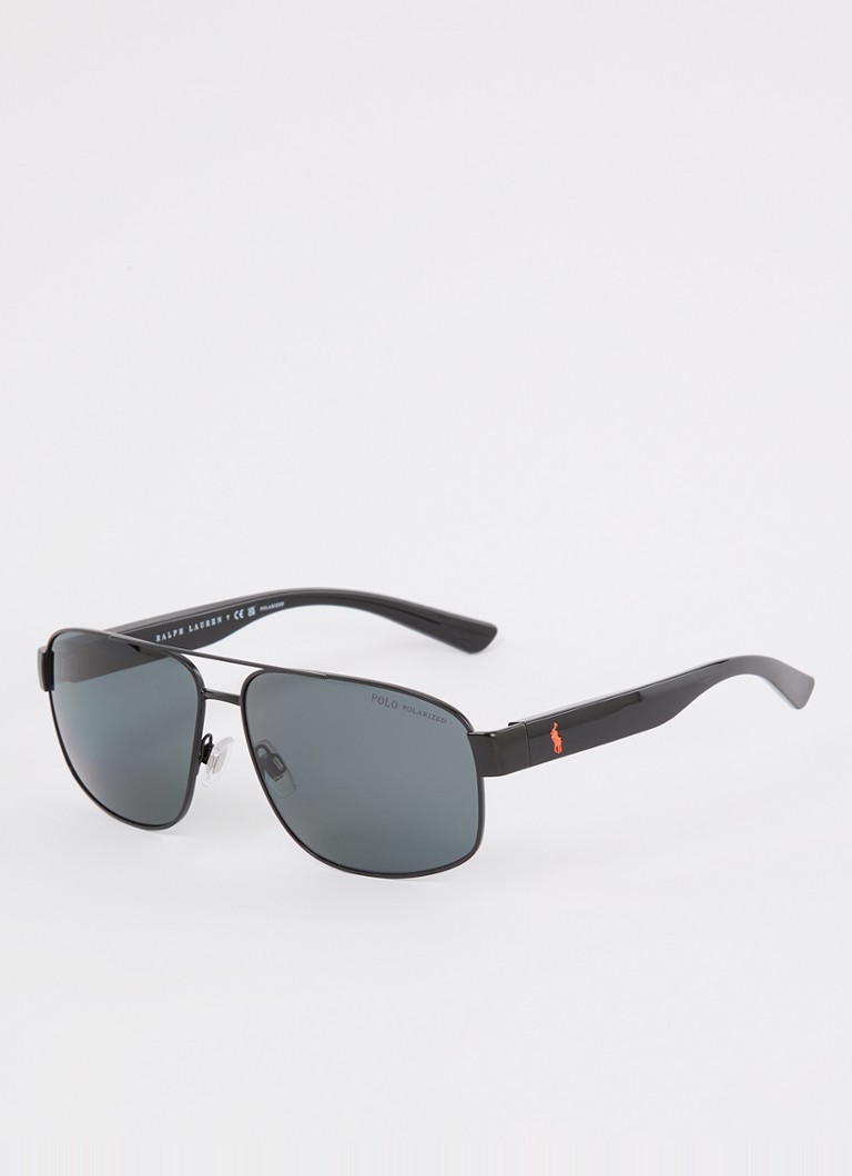 Ralph Lauren Heren Piloten zonnebril gepolariseerd PH3156 Zwart - Deal
