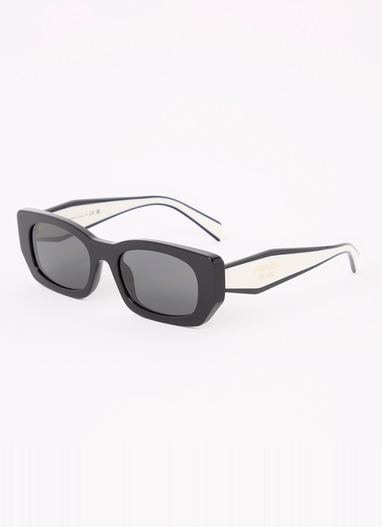 Prada Dames Retro zonnebril PRB05S Zwart - Deal