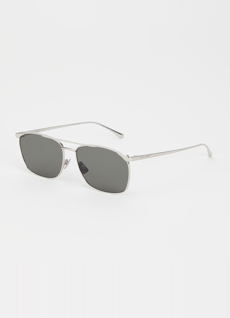 Saint Laurent Heren Vincent zonnebril SL796 Zilver