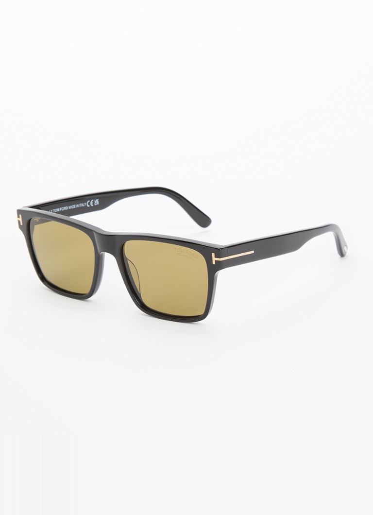 TOM FORD Heren Calder zonnebril gepolariseerd TR001981 Zwart - Deal