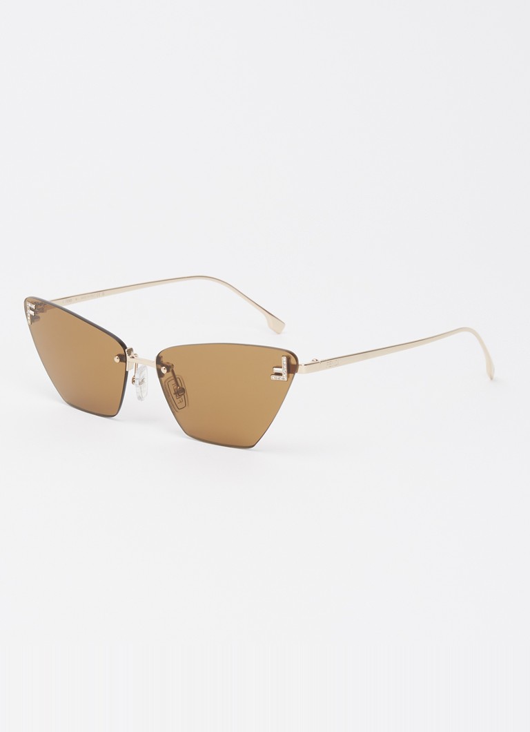 Fendi Dames Cat Eye zonnebril FN000843 Witgoud