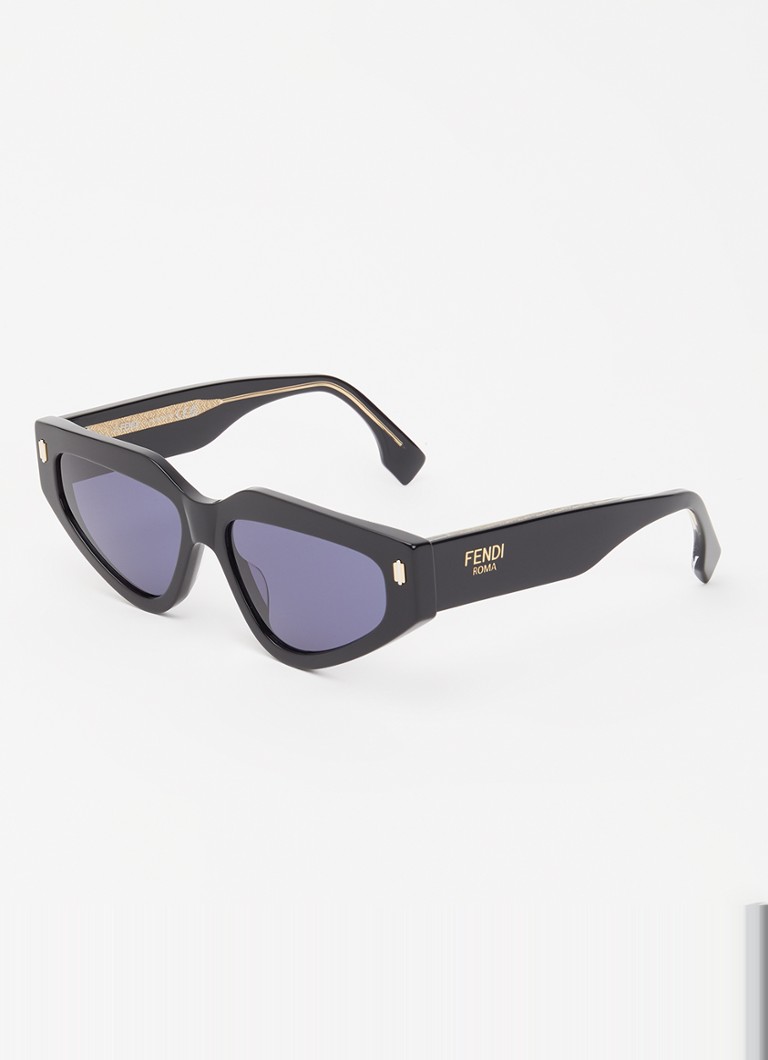 Fendi Dames Retro zonnebril FE40163U Zwart - Deal