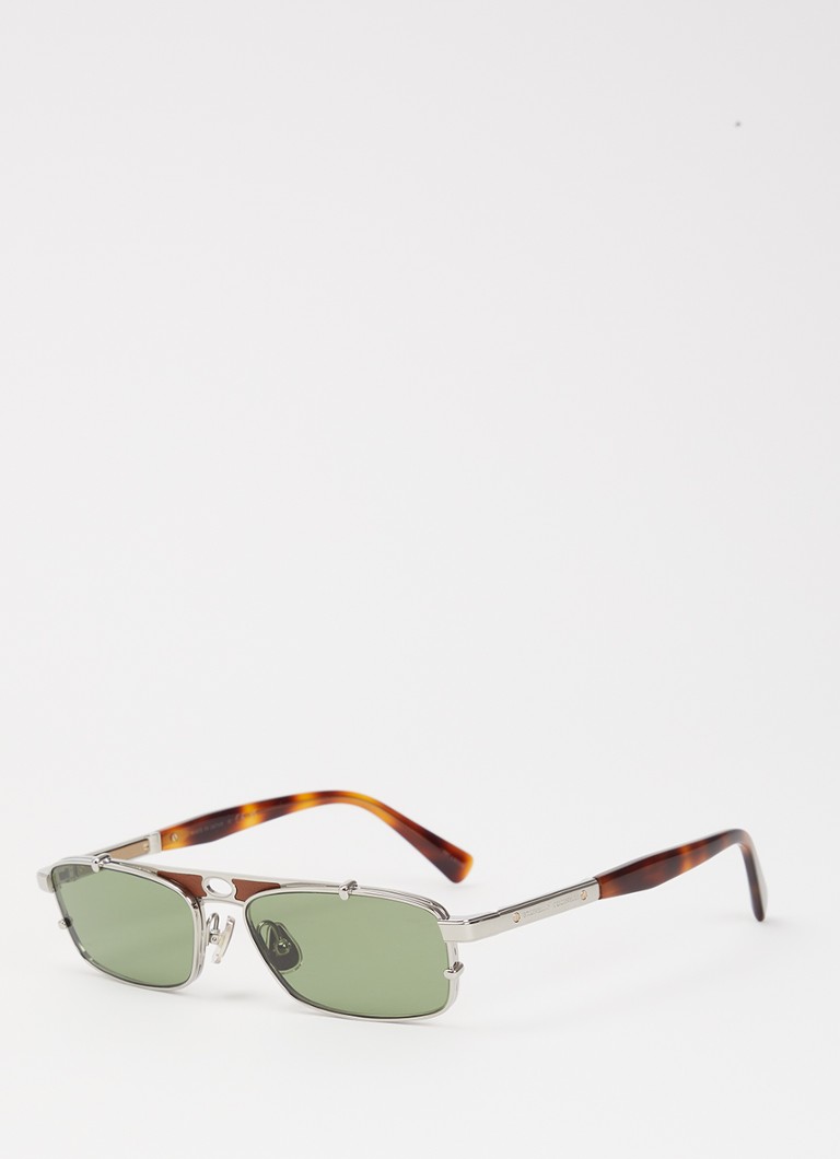 Brunello Cucinelli Heren Retro zonnebril BC2010ST Zilver - Deal