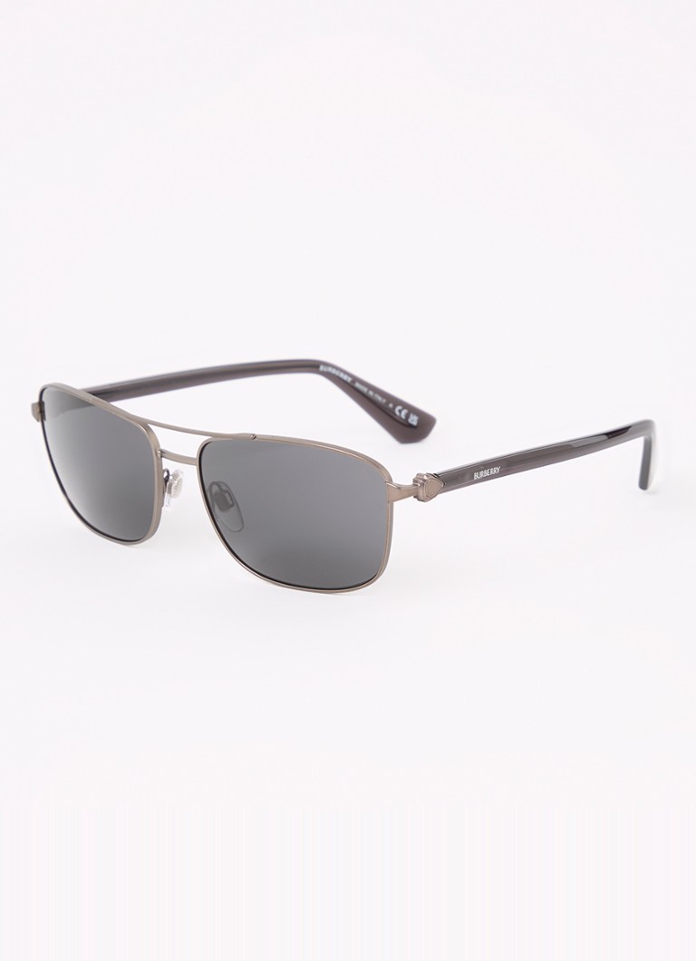 Burberry Heren Piloten zonnebril BE3163 Zwart