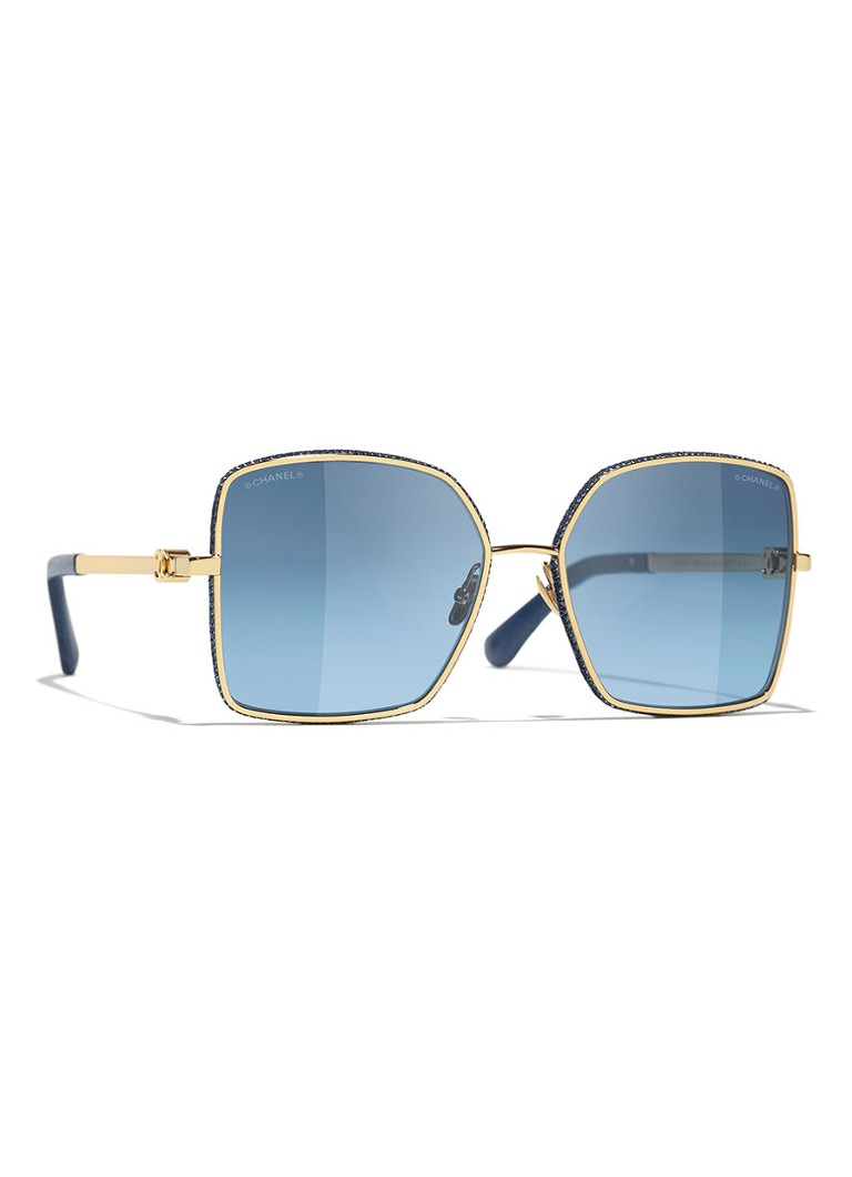 CHANEL Dames VLINDER ZONNEBRIL Goud - Deal