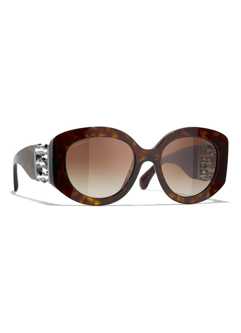 CHANEL Dames RONDE ZONNEBRIL Bruin - Deal