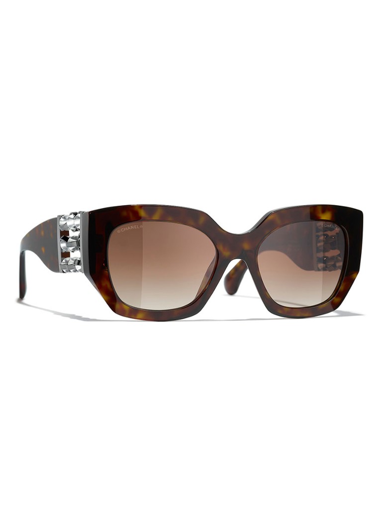 CHANEL Dames VLINDER ZONNEBRIL Bruin - Deal