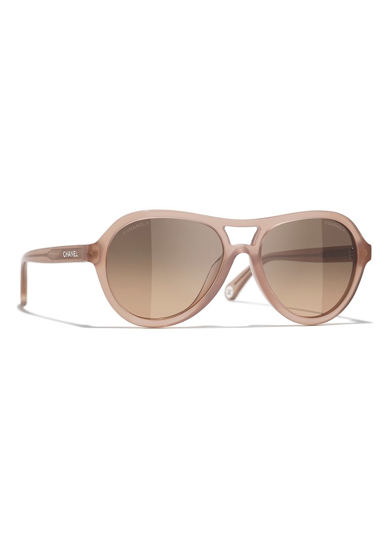 CHANEL Dames PILOTEN ZONNEBRIL Roze - Deal