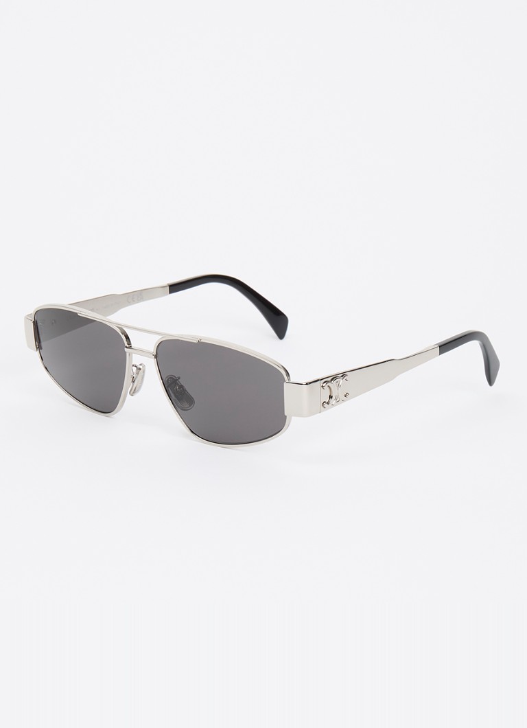 Celine Dames Metal Triomphe zonnebril CL40281U Zilver