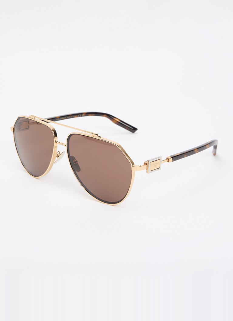 Dolce & Gabbana Heren Piloten zonnebril DG2315 Goud