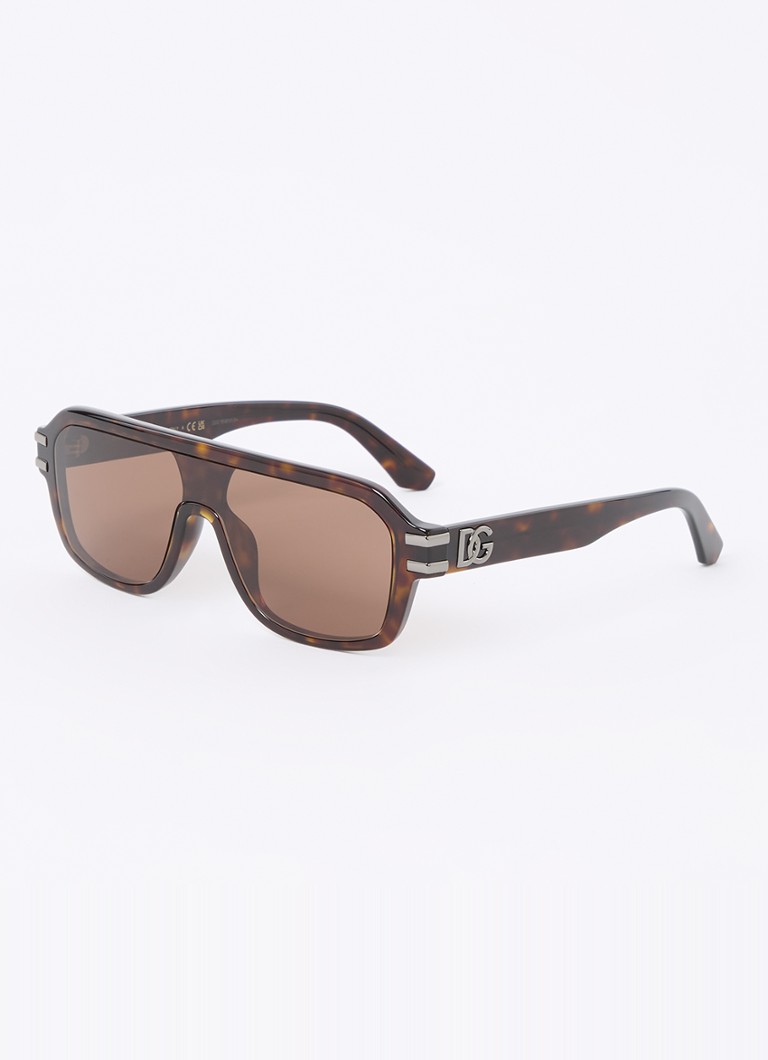Dolce & Gabbana Heren Shield zonnebril DG4507 Bruin