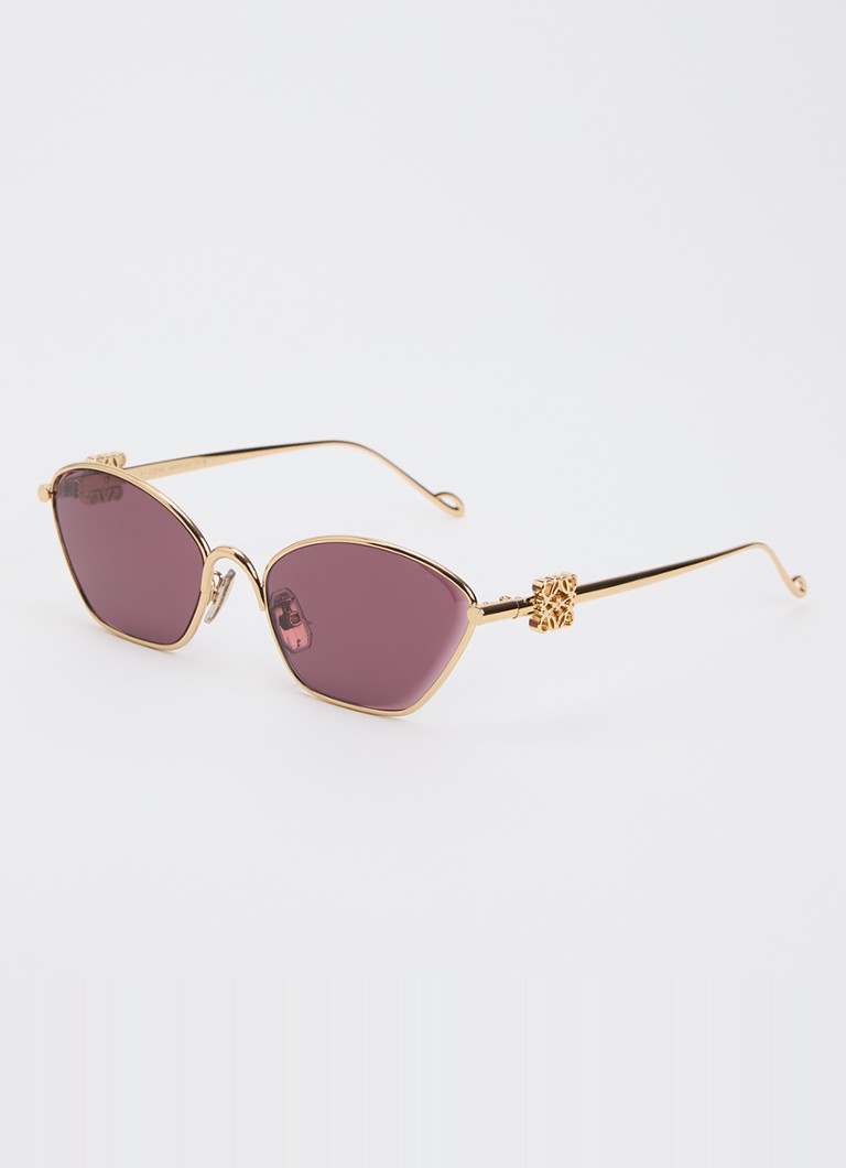 LOEWE Dames Cat Eye zonnebril LW40115U Goud - Deal