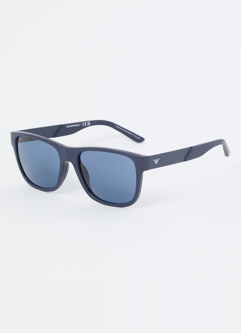 Armani Heren Wayfarer zonnebril EA4243 Donkerblauw - Deal