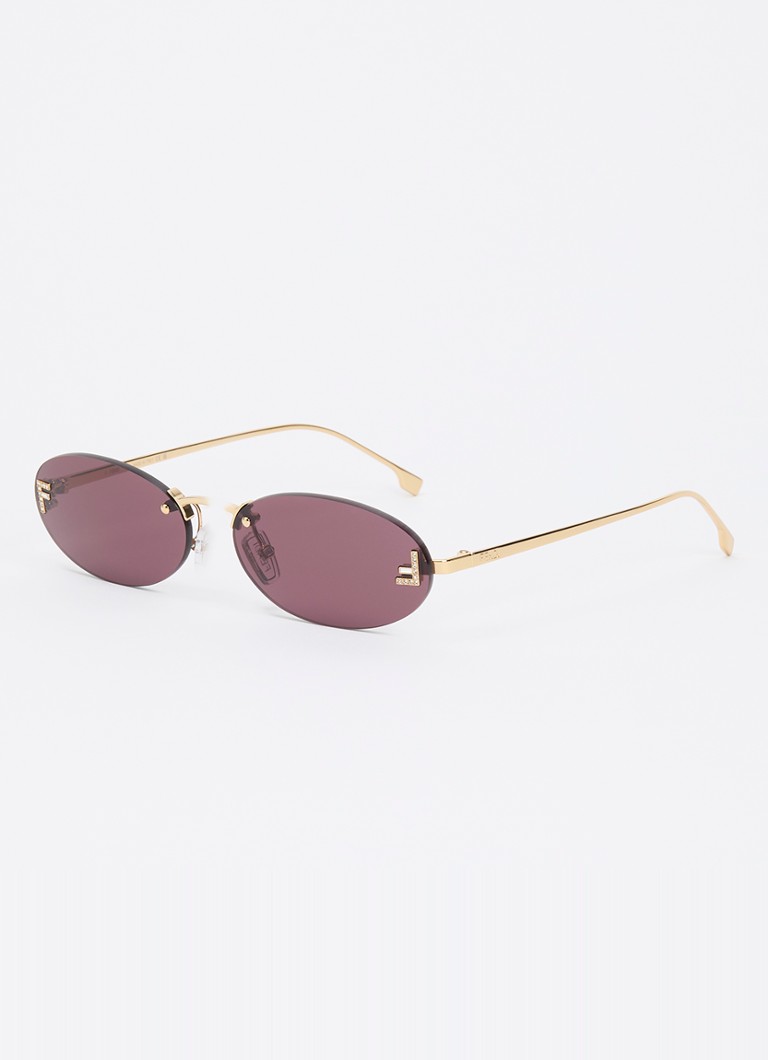 Fendi Dames Retro zonnebril FE4075US Goud - Deal