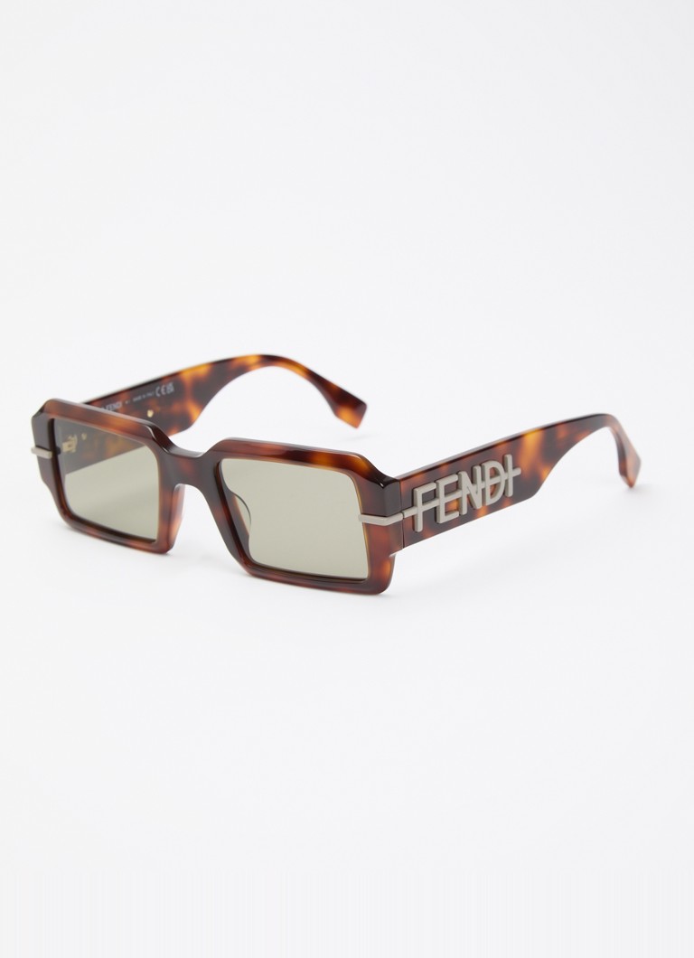 Fendi Dames Retro zonnebril FE40073U Donkerbruin - Deal