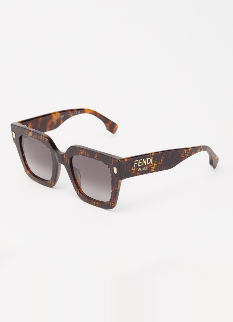 Fendi Dames Roma zonnebril FE40101I Donkerbruin - Deal