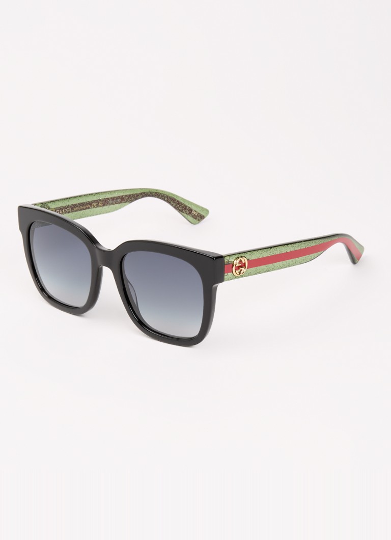 Gucci Heren Wayfarer zonnebril GG0034SN Zwart - Deal