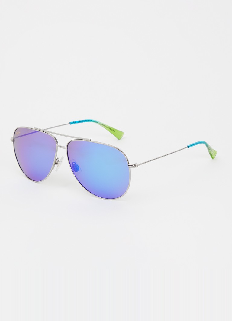 Maui Jim Dames Hauu Oli XL zonnebril gepolariseerd MJ000790 Zilver - Deal