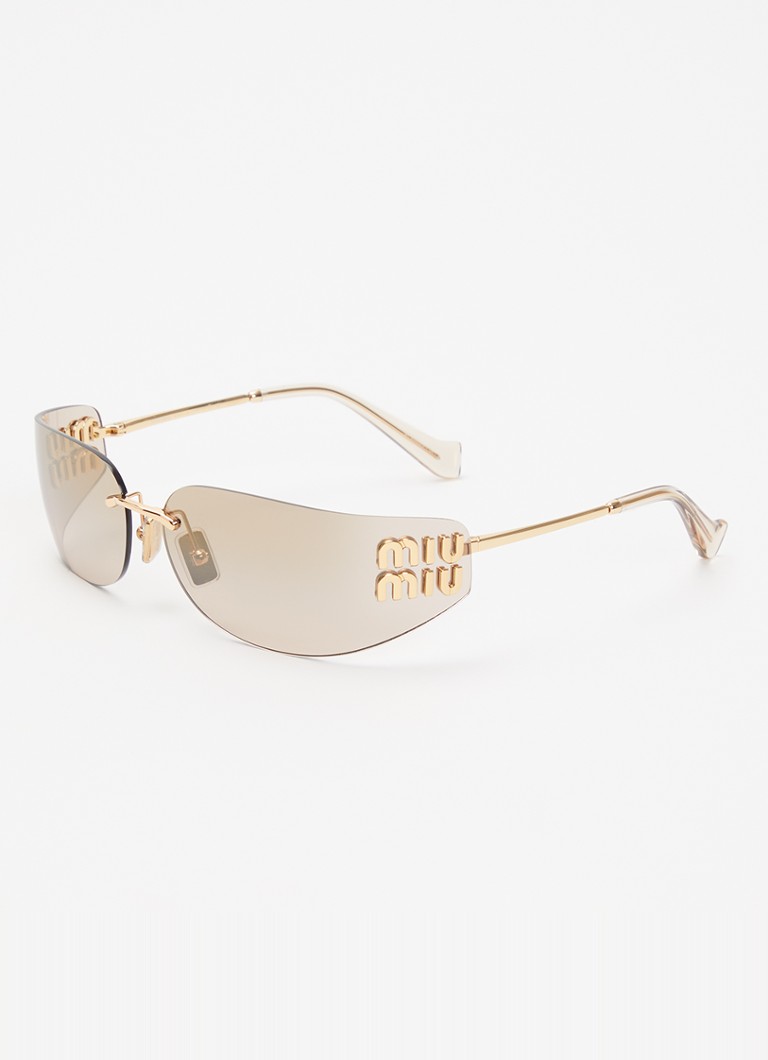 Miu Miu Dames Retro zonnebril MU A51S Goud - Deal