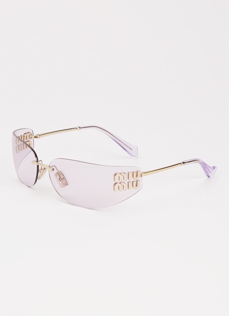 Miu Miu Dames Shield zonnebril MUA51S Lichtpaars - Deal
