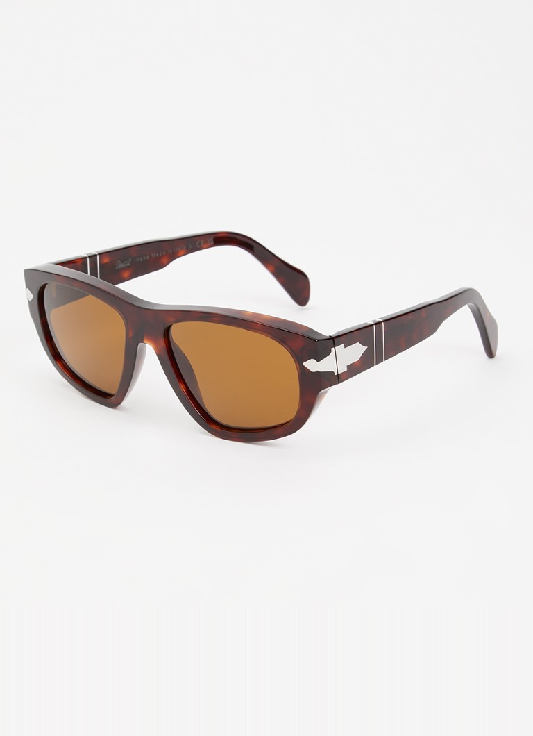 Persol Heren Retro zonnebril PO0050S Donkerbruin - Deal