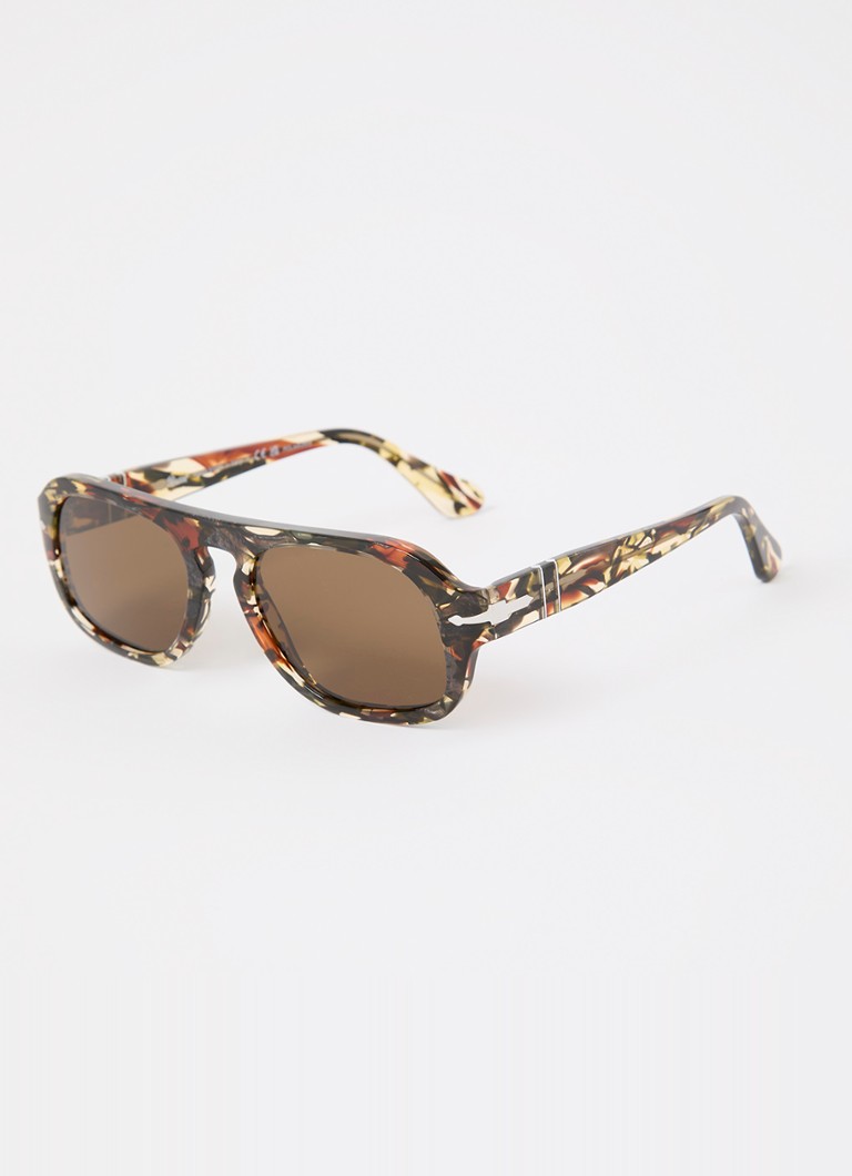 Persol Heren Retro zonnebril gepolariseerd PO3369S Bruin - Deal