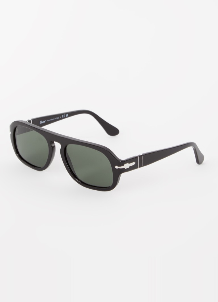Persol Heren Retro zonnebril PO3369S Zwart - Deal